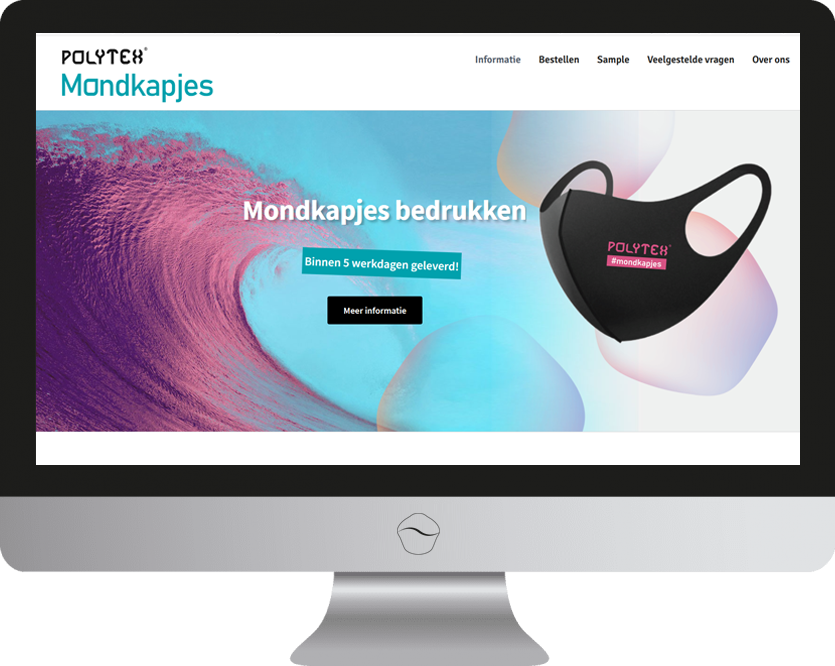 WordPress ontwikkeling voor Polytex mondkapjes